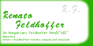 renato feldhoffer business card